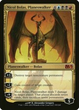 MTG NICOL BOLAS, PLANESWALKER FOIL - M13 - MAGIC - MINT - ITA
