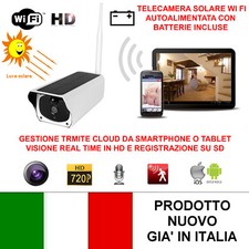 TELECAMERA SOLARE A BATTERIA