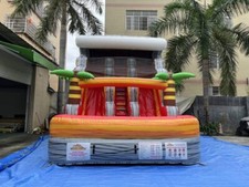 doppio scivolo gonfiabile  acquatico piscina 6x4,2x5 gonfiabili  incluso motore