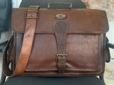 Valigetta messenger a tracolla da uomo in pelle business imbottita protezione...