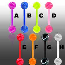 Piercing lingua UV piercing