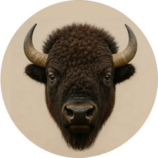 BISON BUFFALO FACE insegna