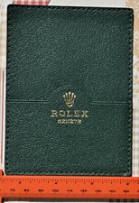 Rolex Porta Garanzia 0101.40.34 Pelle Verde Originale Nuovo Perfette Condizioni