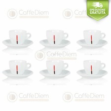 Kimbo Set Tazze da CAPPUCCINO 6 Tazzine + 6 Piattini Ceramica Linea Bar CAPPUCCI