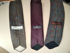 3 cravatte in seta firmate