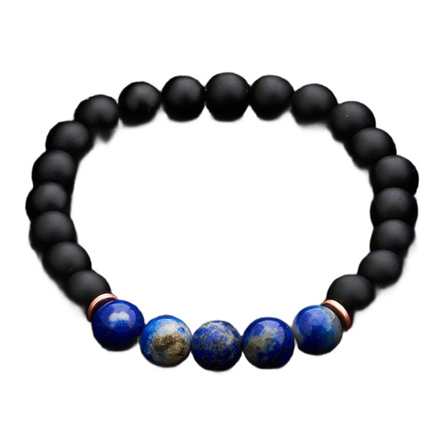 Bracciale perline pietra - bracciale,