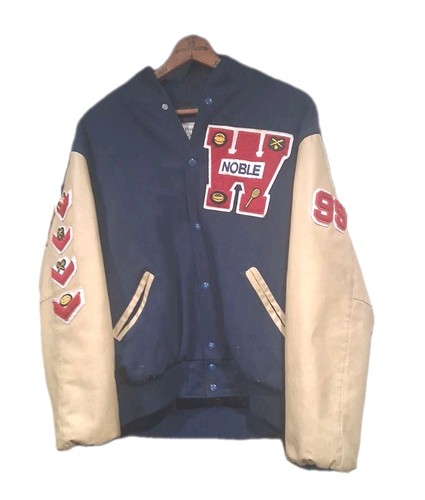 Giacca pelle lana vintage - , anni
