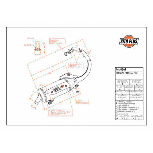Marmitta scarico honda 50 - marmitta, sh