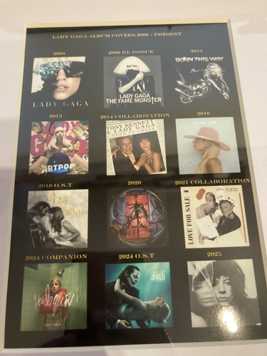 Lady gaga album covers framed - gaga,