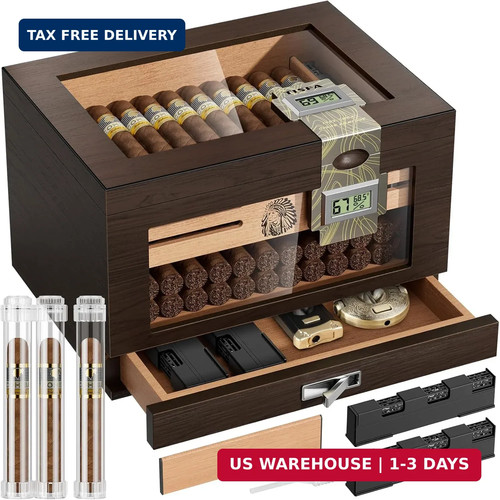 Large cedar cigar humidor - large,