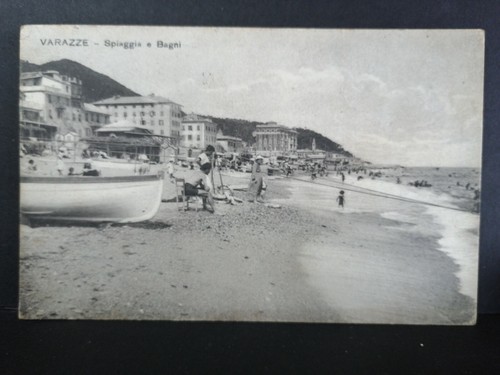 Cartolina varazze spiaggia - cartolina,