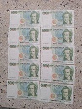 10 BANCONOTE 5000 LIRE -