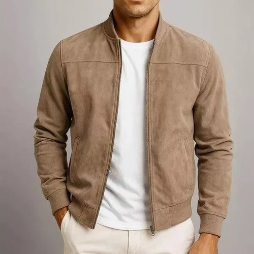 Giacca uomo beige effetto - giacca,