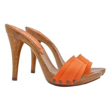 Zoccoli da donna arancioni con