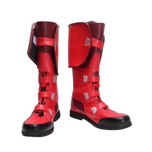 Scarpe stivali lunghi rossi - ,