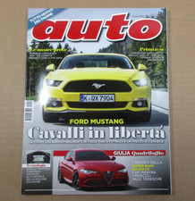 Rivista AUTO agosto 2015 Alfa Romeo Giulia Ford Mustang coupé Porsche Cayman