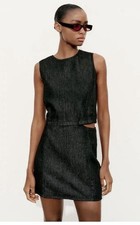 ZARA NWT CUT OUT TRF DENIM