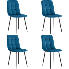 Set 4 Sedie Velluto Imbottite