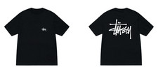 T-shirt nera Stussy Basic logo