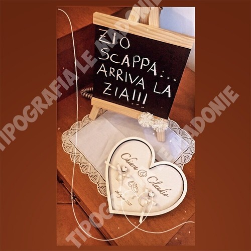 Portafedi cuore legno - portafedi,