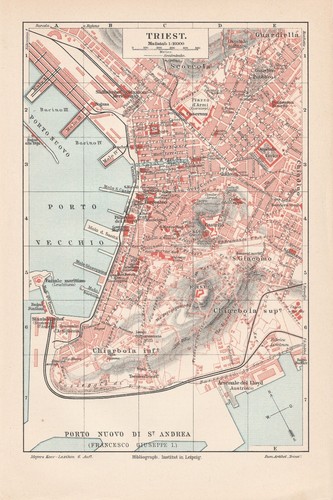 Trieste italia mappa pianta - d'italia,
