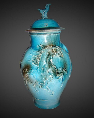 Vaso vaso zenzero cavalli