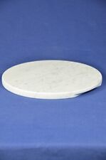 Piano tondo in marmo bianco