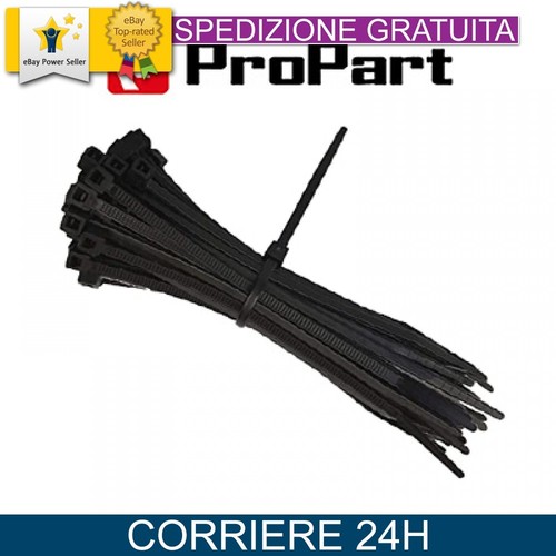 Fascette nylon 6x300mm nere - nylon,