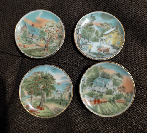 Vintage piattini con supporti - vintage,