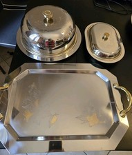 Set Da Tavola  MORINOX   In Acciaio Con Incisioni In Oro