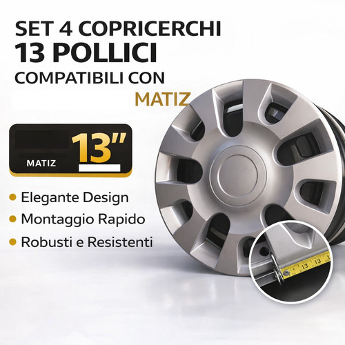 Set copricerchi - 4, 13"