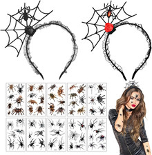 2PCS Cerchietto Con Ragnatela