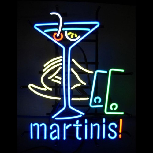 Insegna luminosa neon martinis - luminosa,