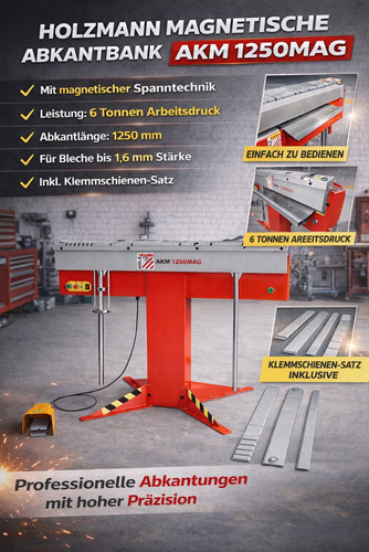 Holzmann akm1250mag piegatrice - holzmann,