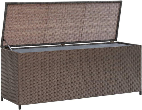 Cassapanca polyrattan marrone - cassapanca,