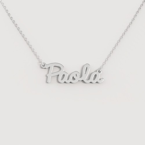 Collana nome donna acciaio - nome,
