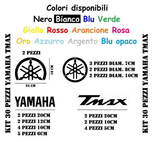 Kit adesivi pezzi yamaha t - adesivi,