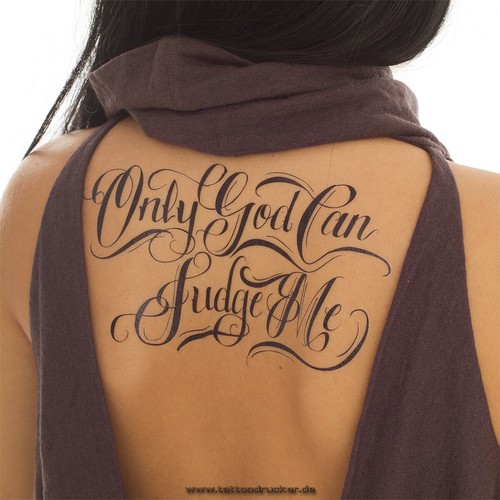 Tatuaggi only god can judge - tatuaggi,