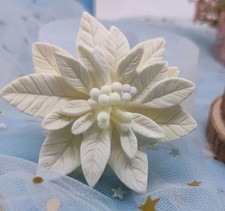 2 stampi in silicone 3D a forma di foglia di agrifoglio candele, gesso, resina