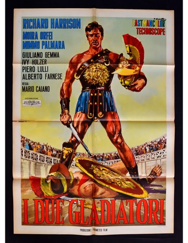 Manifesto due gladiatori - i,