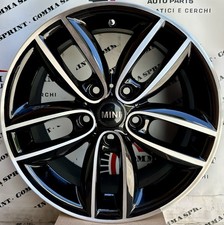 4 CERCHI IN LEGA ORIGINALI R17 MINI COUNTRYMAN PACEMAN NERO LUCIDO DIAMANTATO