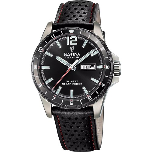 Festina esfera negra - negra, cuarzo