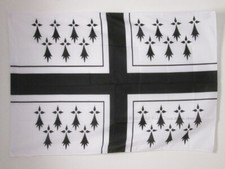 DRAPEAU BRETAGNE MARINE 150x90cm - DRAPEAU PAVILLON MARIN BRETON 90 x 150 cm Fou