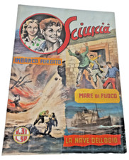TAVOLA UNICA, ORIGINAL COVER,  SCIUSCIA'  (cm 30x40, Ferdinando TACCONI), 1951