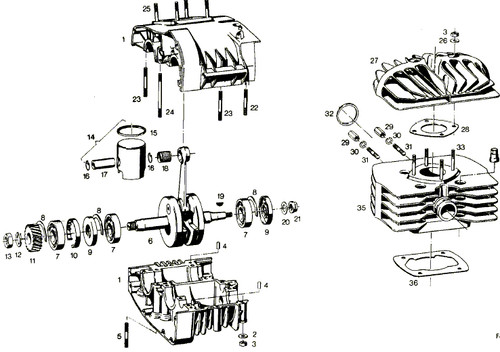 Set viti motore sachs 250 - sachs, gs
