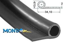 PROFILO IN GOMMA 3x36x12mm NERO VENDUTO AL METRO