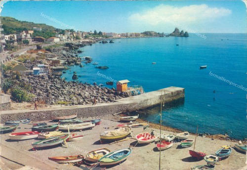 Ad389 cartolina aci castello - cartolina,