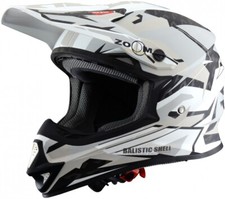 Casco Helmet Cross Off-Road Astone MX600 MX 600 Giant Bianco Nero Opaco Taglia S