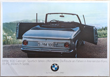 Poster Locandina - BMW 1600 Cabriolet - Pubblicità Motorsport Vintage anni 90