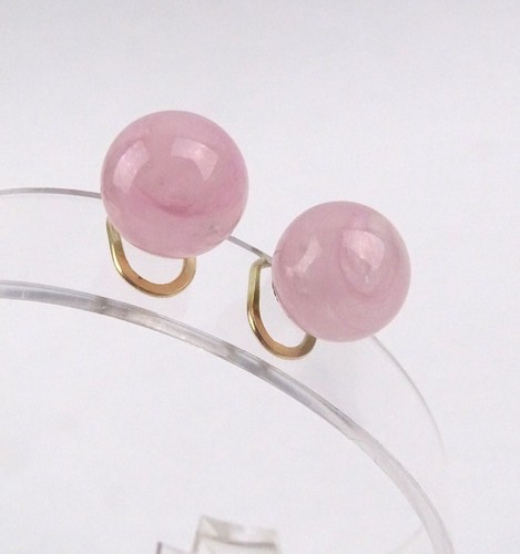 Orecchini vintage quarzo - , rosa